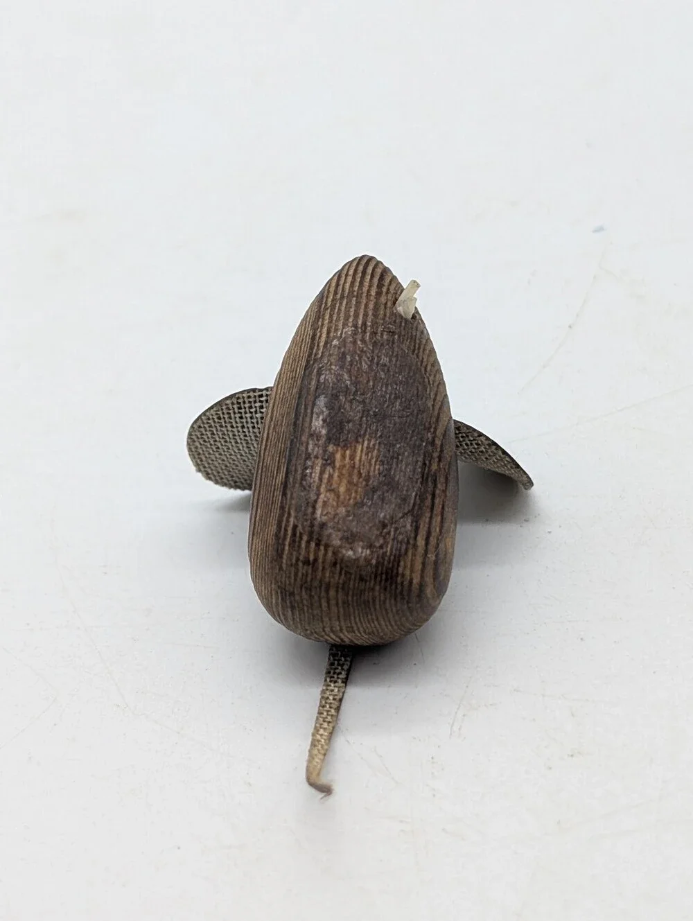 Vintage Mid Century Modern Danish Style Turned Wood Mouse Figurine
